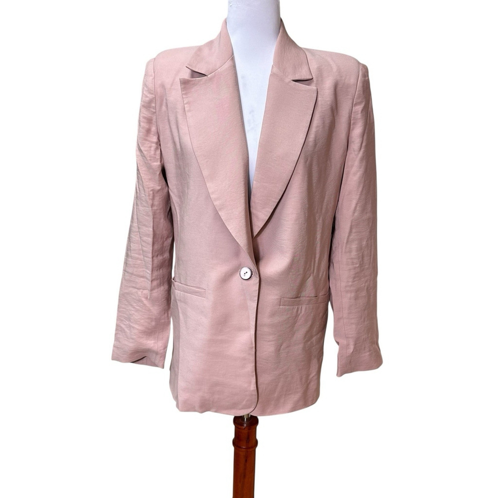 Nonchalant Label Leah Blazer Nude Pink Single Button Extra Small XS EUC
